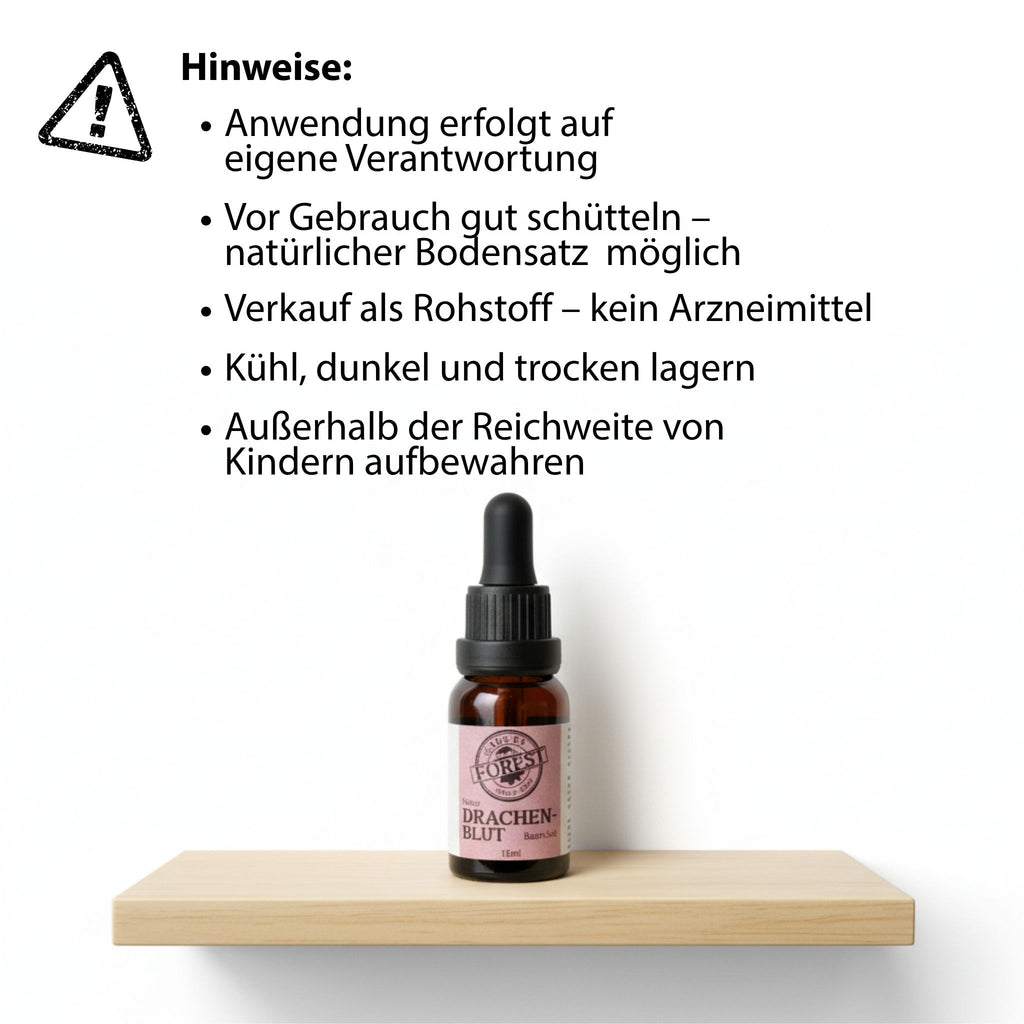 Sangre de Drago (Drachenblutbaum-Saft) – reiner Pflanzenlatex von Croton lechleri, 15 ml – naturbelassener Rohstoff aus dem Amazonas