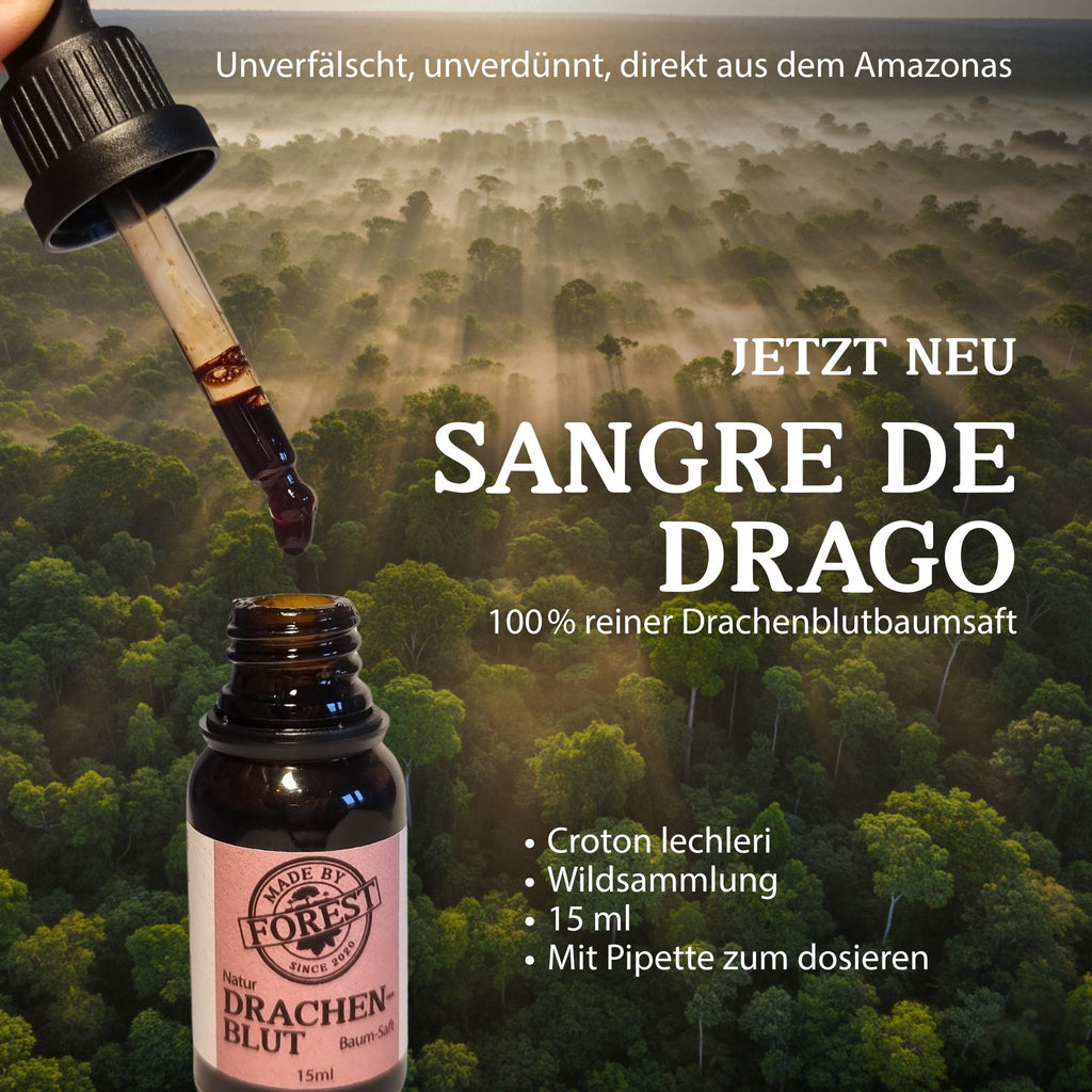 Sangre de Drago (Drachenblutbaum-Saft) – reiner Pflanzenlatex von Croton lechleri, 15 ml – naturbelassener Rohstoff aus dem Amazonas